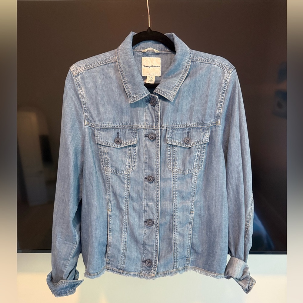 Tommy Bahama Light Blue Denim Jean Jacket